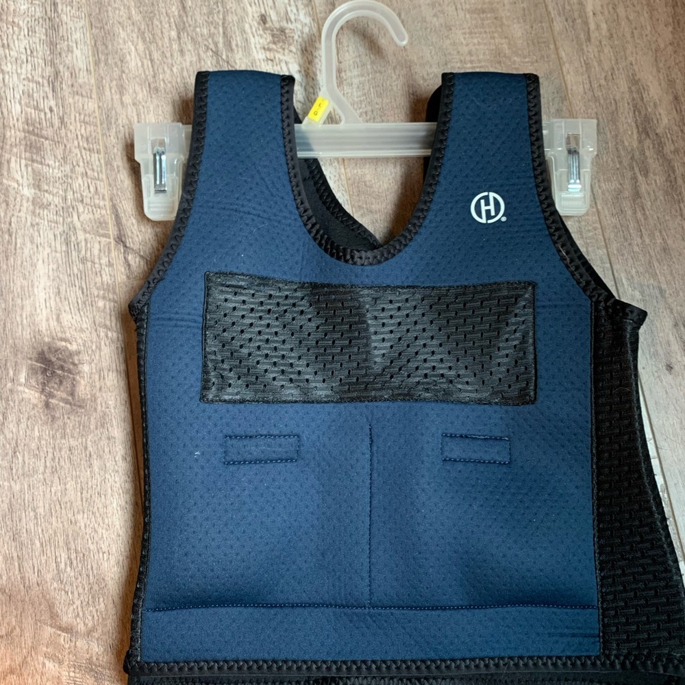 New without box! Harkla weighted compression vest. Blue. Child size ages 5-9.